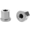 PAIRE D'ECROUS ALU CINEMA 10 MM ARGENT